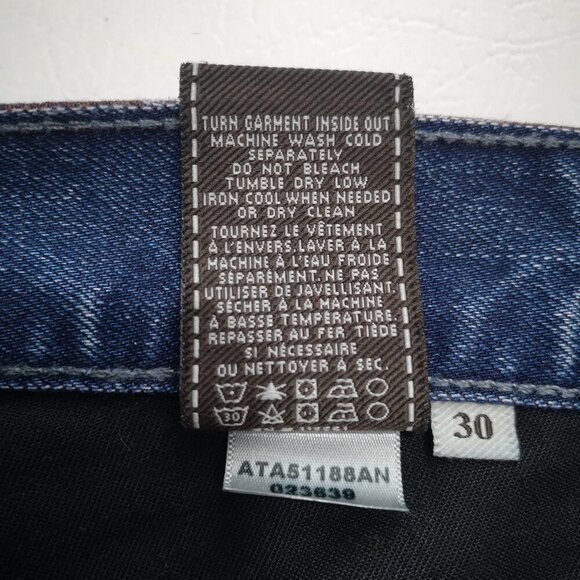 7 For All Mankind Slimmy Men's Size 30 Straight Leg Medium Wash Blue Jeans - Picture 12 of 16